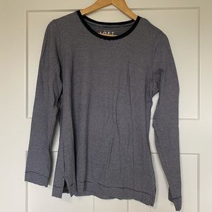 Loft | navy & white striped long sleeve t-shirt | size M | gently worn